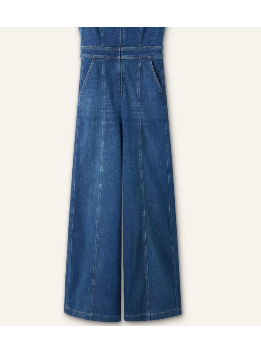 Me+Em Denim travel palazzo stretch jumpsuit size 6 - Picture 10 of 12